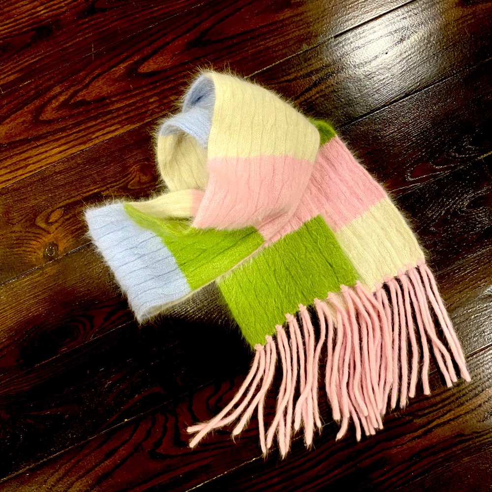 100% Angora Warm and Soft Fluffy Winter Scarf